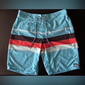 REEF Multicolored Stripe 20” Boardshorts sz 33